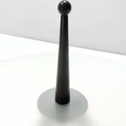 Tripod Beech and Glass Side Table in the Style of Cesare Lacca, Italy, 1980