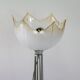 Lamp "space age". glass reflector, metal base. Circa 1970