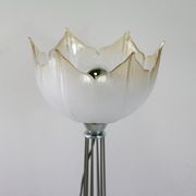 Lamp "space age". glass reflector, metal base. Circa 1970