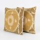 Set of 2 vintage embroidered cushion covers 61x64 cm