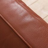 Brown aniline leather sofa, 1970/80s