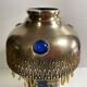 Antique Parisian Lampshade Hat 1900 Brass Cabochons Tassels