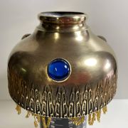 Antique Parisian Lampshade Hat 1900 Brass Cabochons Tassels