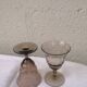Liqueur glass Brown and gold edging and 9 small glasses Decanter's vintage liquor