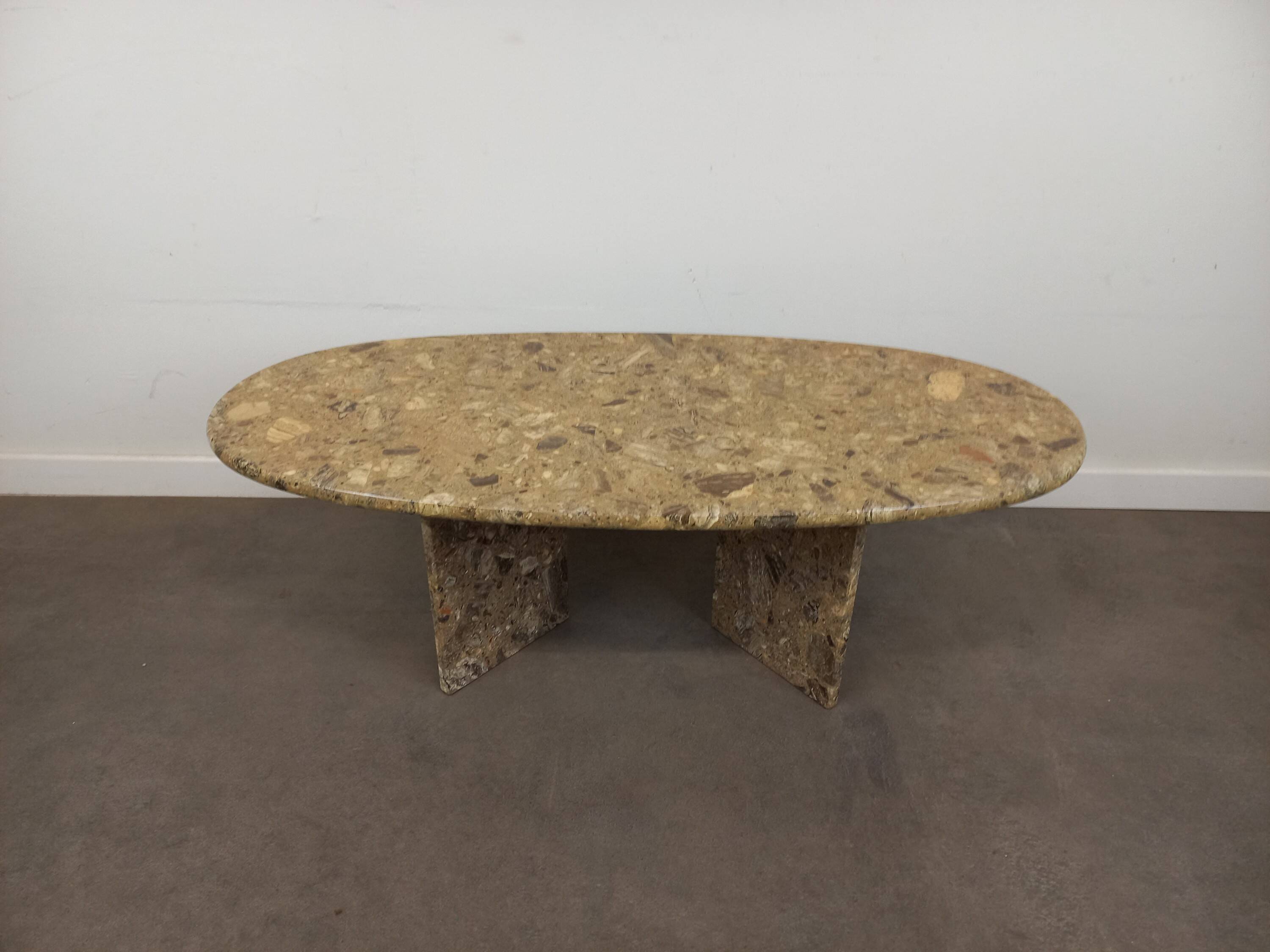 Vintage coffee table in reconstituted stone