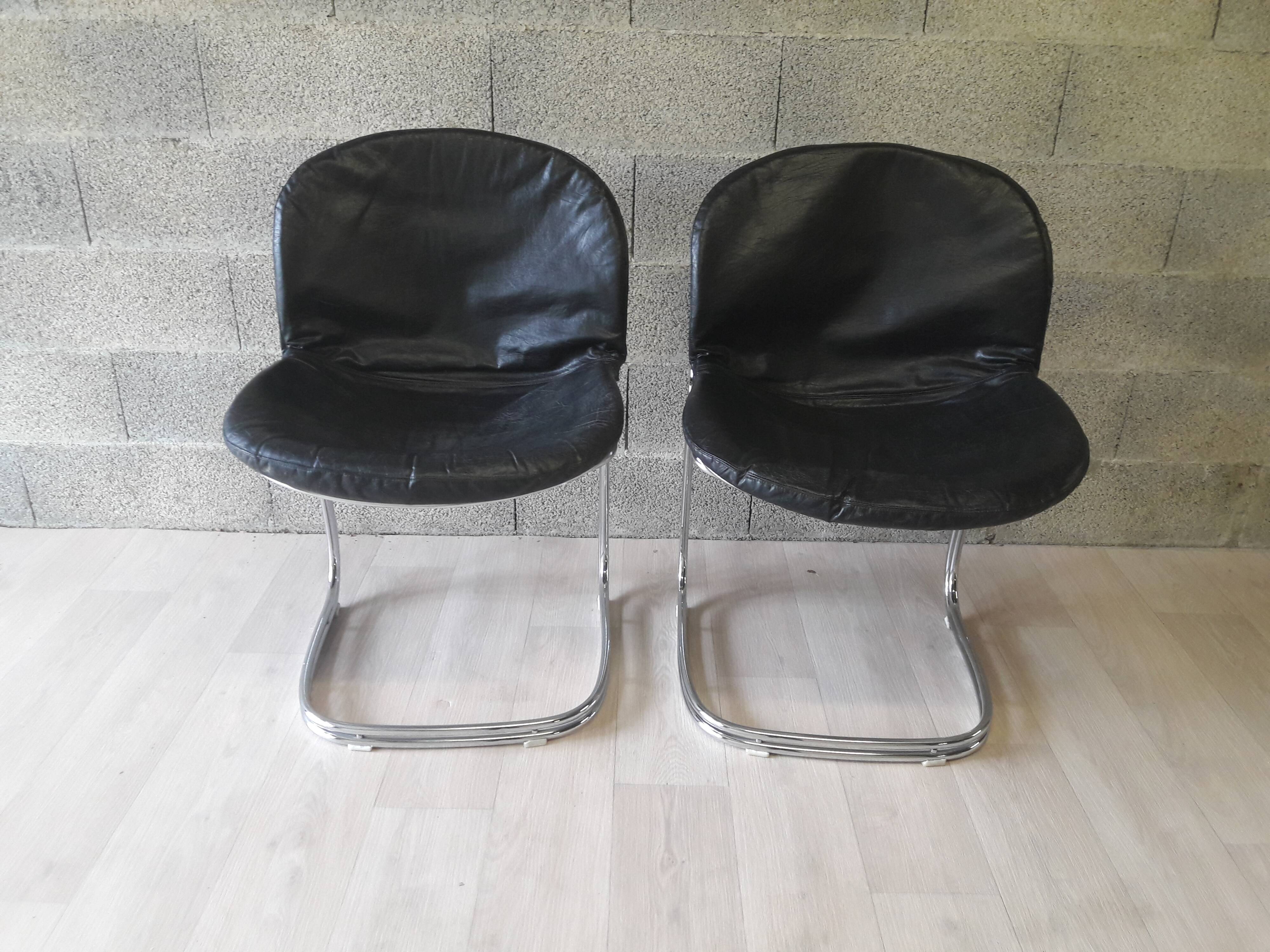 Pair of chairs Gastone Rinaldi Sabrina
