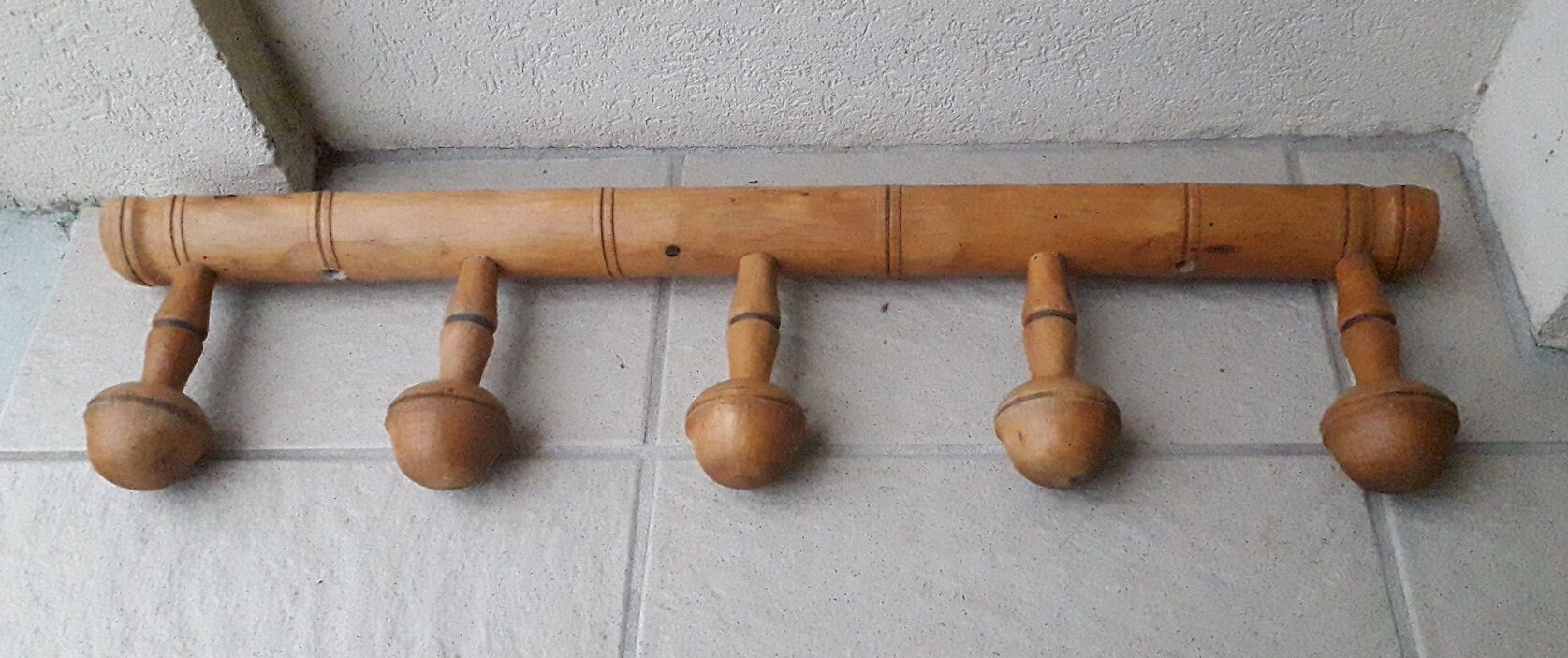 Wooden coat rack