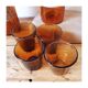 Lot de 7 verres ambrés