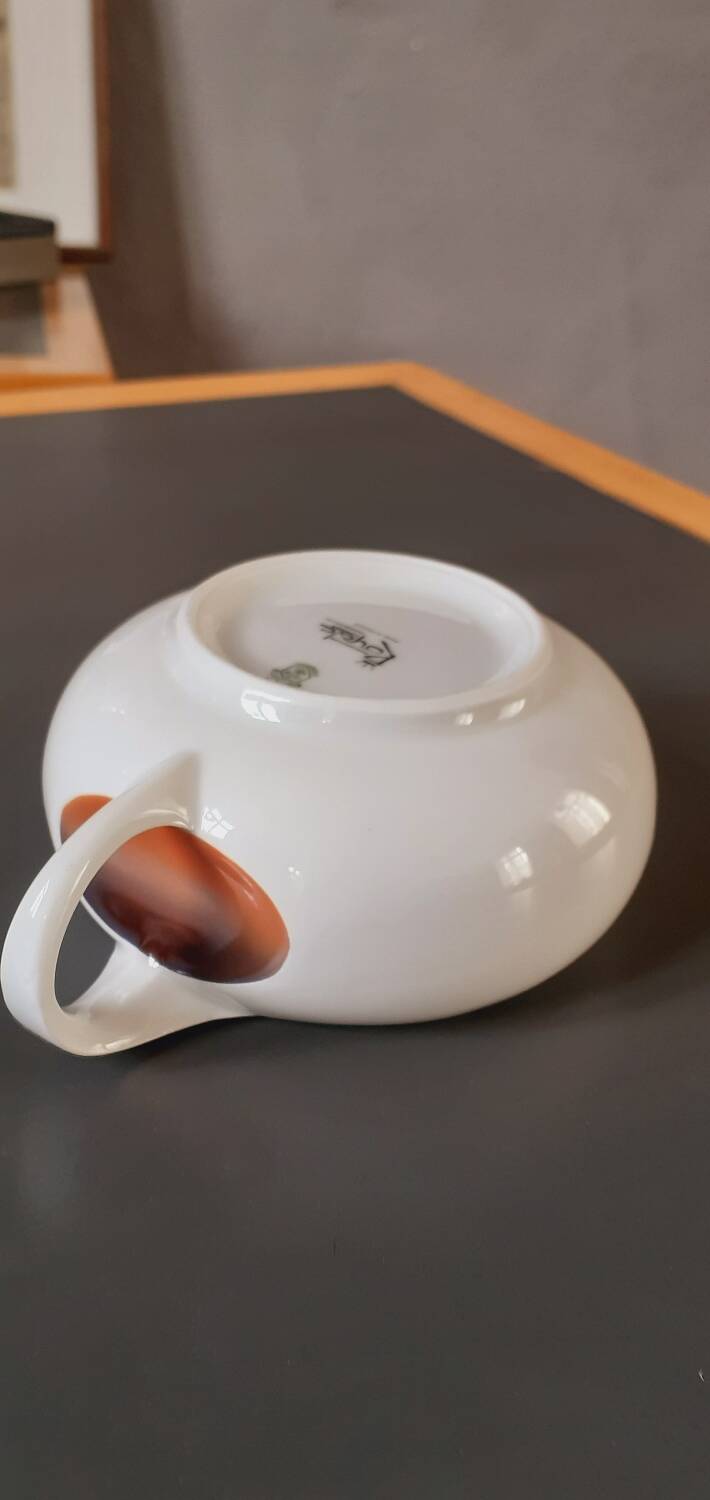 Space Age Sauceboat Year 70 porcelain Manufacture Royale De Limoges