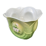 Art Deco flowerpot in very beautiful shades of green