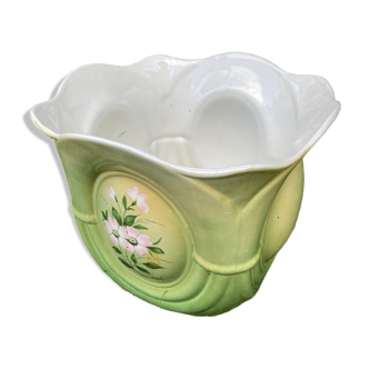 Art Deco flowerpot in very beautiful shades of green