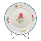 Round serving dish Terre de fer Floral motif St Amand