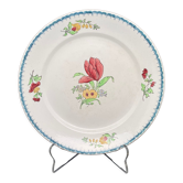 Round serving dish Terre de fer Floral motif St Amand