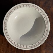 Lot d'un saladier et un plat circulaire frise marron vintage D28