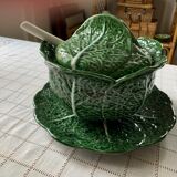 Soup bowl and cabbage dish in slurry
