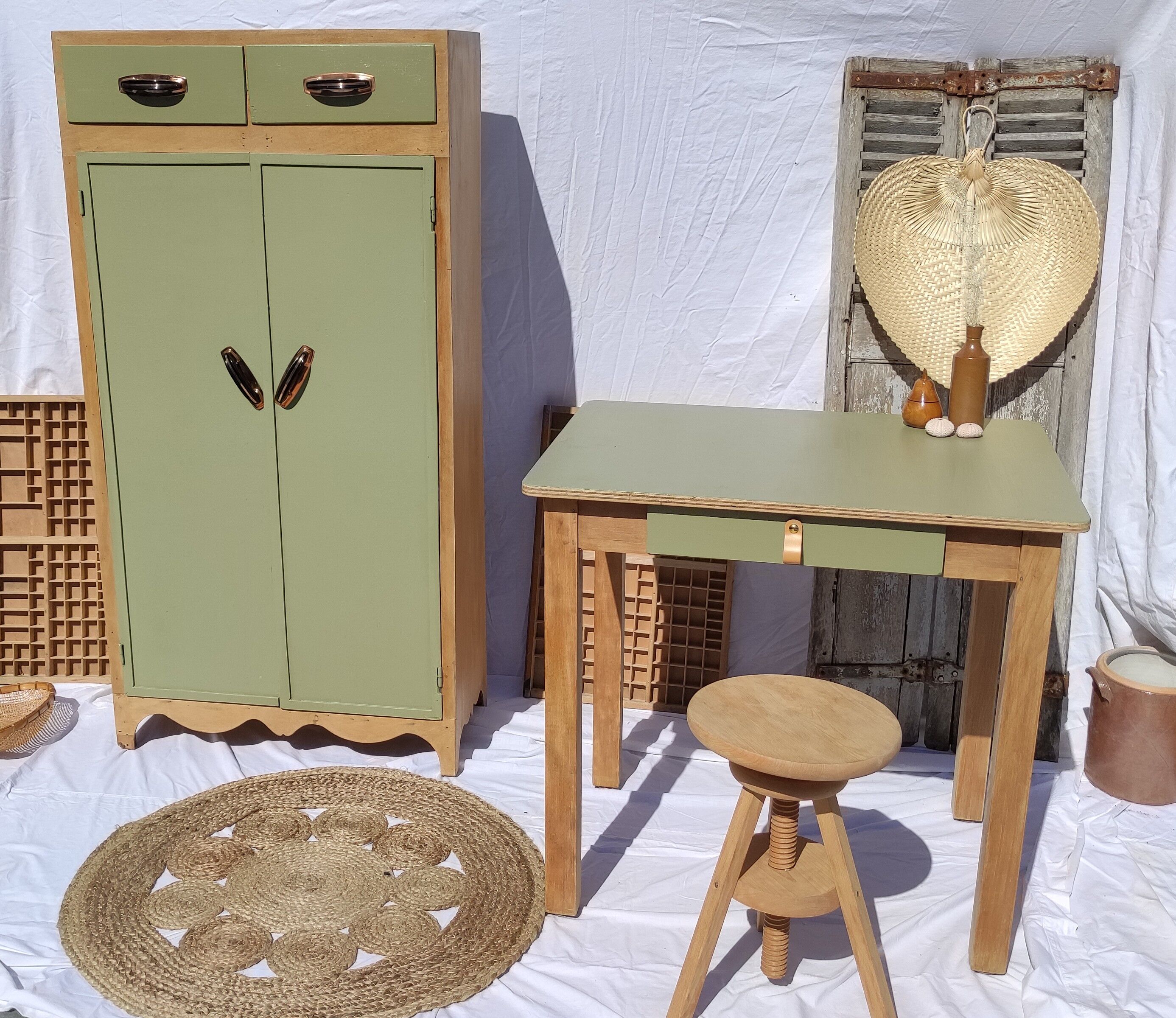 Vintage screw tripod watchmaker's stool