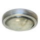 Minimalist ceiling light in Holophane type glass and aluminum LAMP-7057