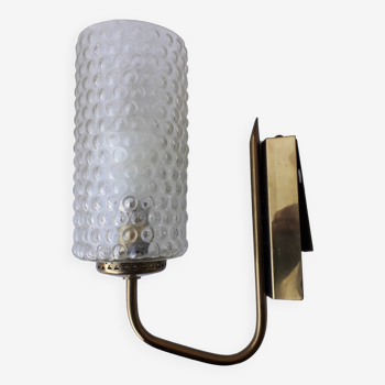 Brass and bubble glass wall light