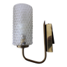 Brass and bubble glass wall light