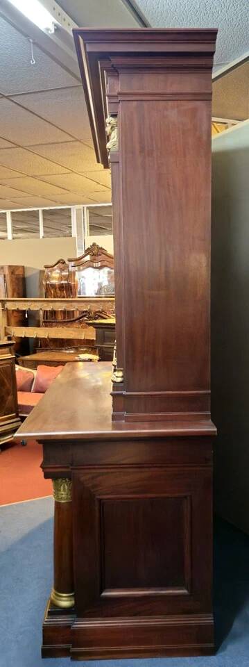 Bibliothéque de parquet style Empire en Acajou vers 1880