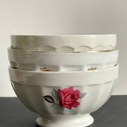 BOWLS Ceramic Pink and Gold VINTAGE