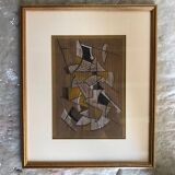 Abstract painting on cardstock