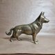 Antique brass german shepherd dog figurine