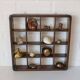 Vintage wooden wall knick knack shelf / shadow box / Gianfranco Frattini