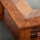 Walnut burl and glass coffee table circa 1980