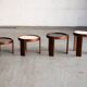 Set of 4 nesting tables by Gianfranco Frattini.