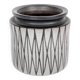 West German ceramic cache-pot — geometric sgraffito, Cologne, 1960s