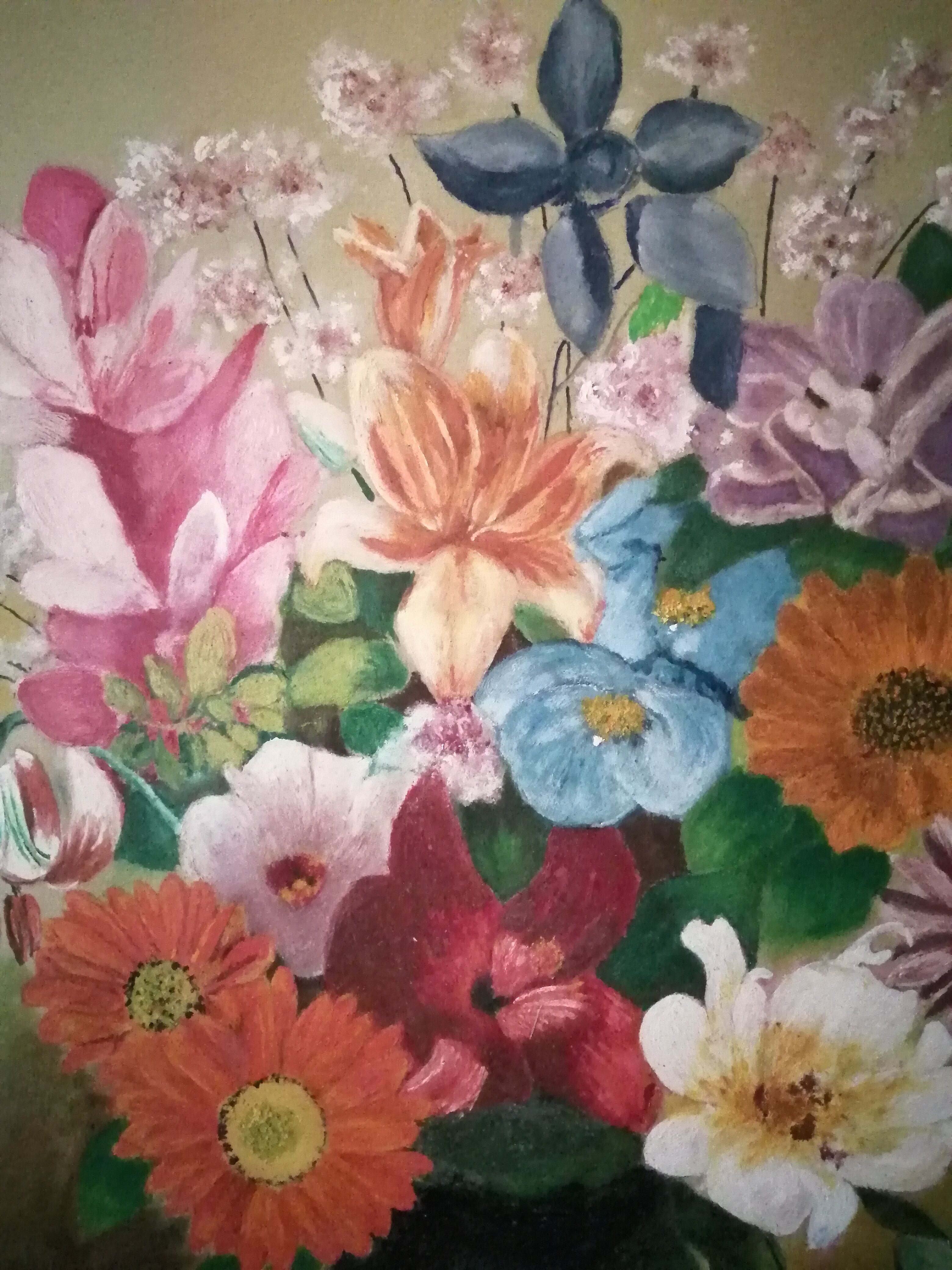 Painting flowers