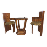 Lot coffee table and two art deco heaters 1930
