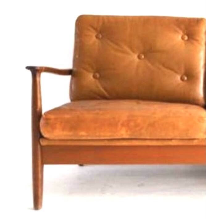 Vintage Scandinavian leather sofa