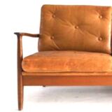 Vintage Scandinavian leather sofa