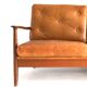 Vintage Scandinavian leather sofa