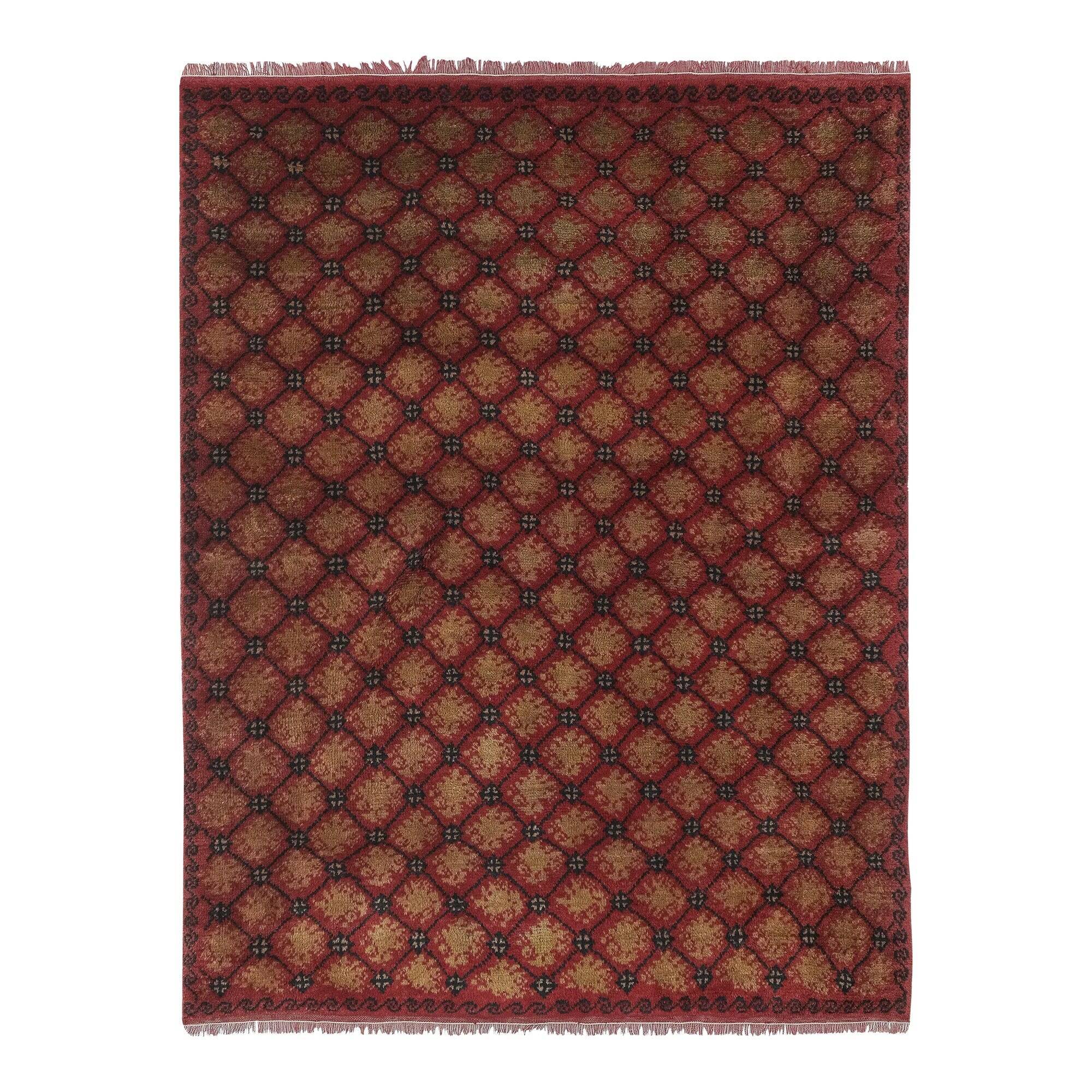 Vintage handmade Turkish rug 130x171 cm