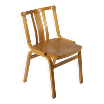 Chaise en bois courbé entièrement restaurée par TON, Tchécoslovaquie, années 1960