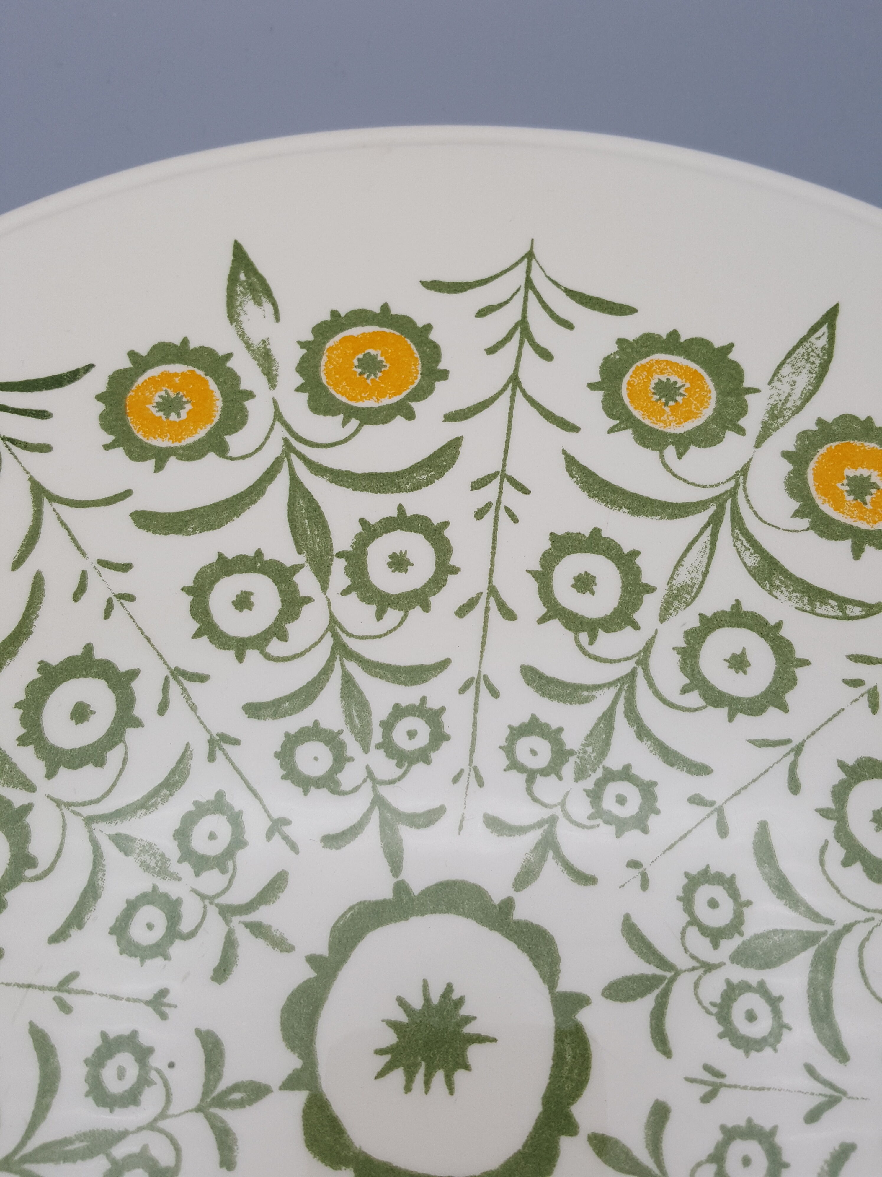 ceramic pie dish edelkeramik grunstadt floral decoration