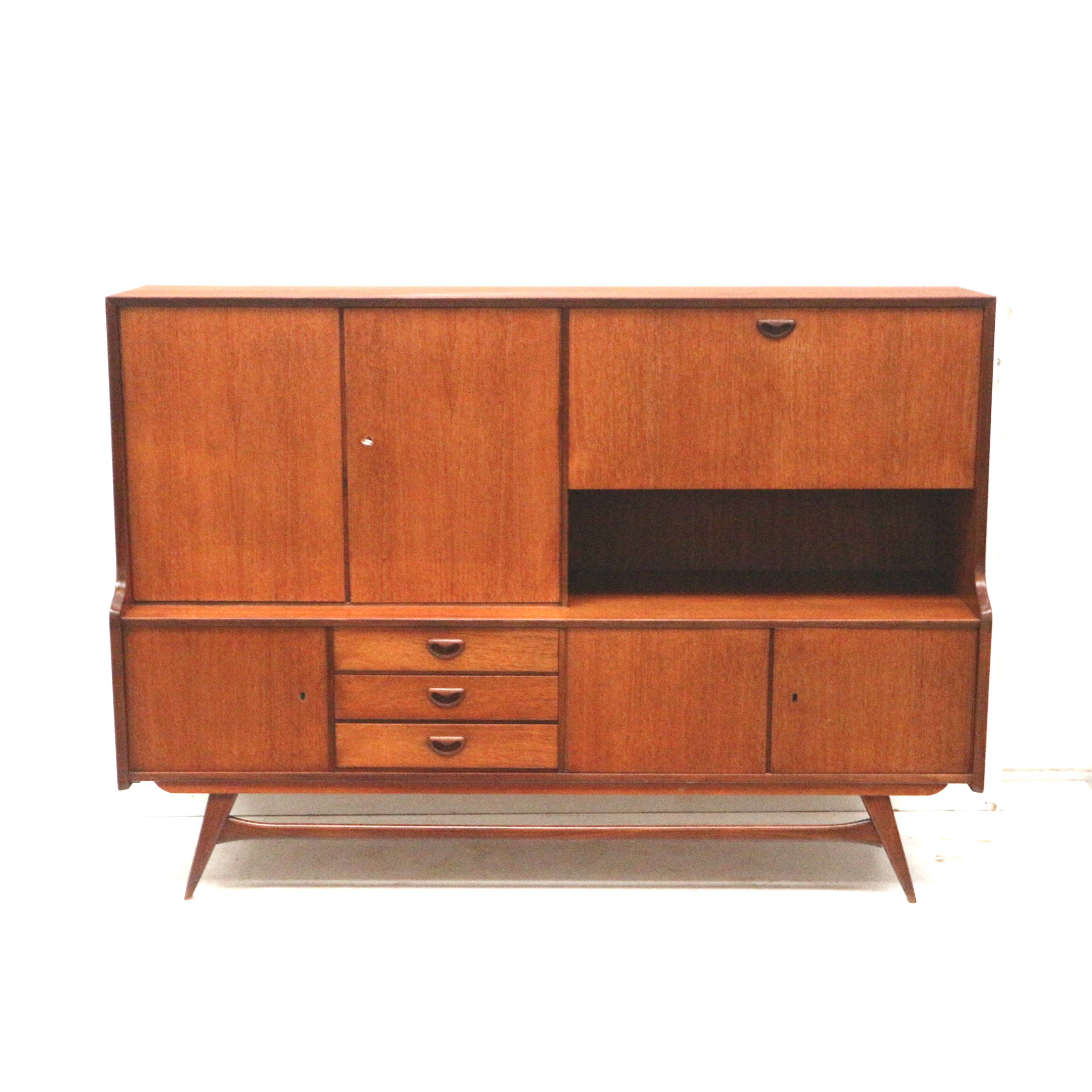 Vintage sideboard / highboard by Louis van Teeffelen for Wébé
