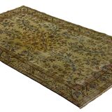 Turkish Anatolian Handmade Vintage Area Rug 237 cm x 135 cm