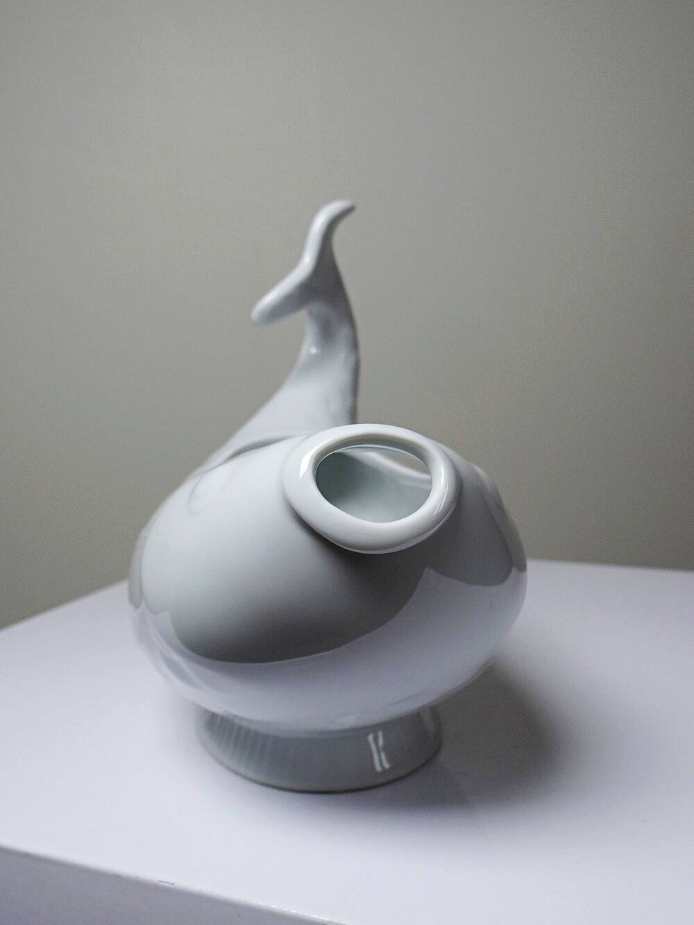 White porcelain sauce boat fish Ocean France, 1970s-1980s