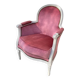 Armchair / Pink velvet Bergère