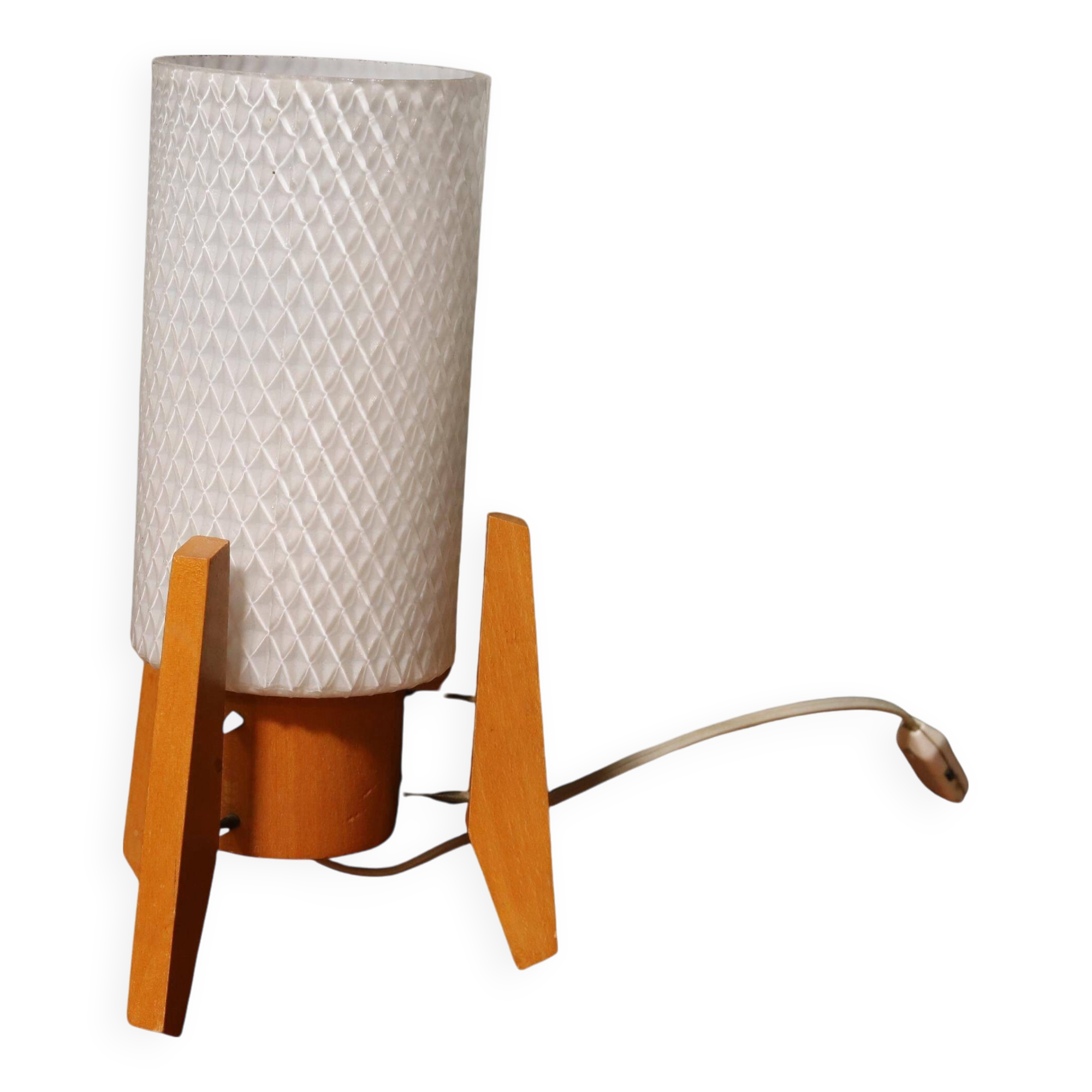 Mid century rocket desk lamp by Drevo Humpolec, Czechoslovakia, 1960´s