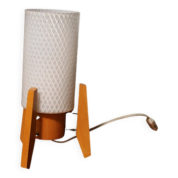 Mid century rocket desk lamp by Drevo Humpolec, Czechoslovakia, 1960´s