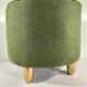 English green velvet pouf