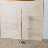 XXL Vintage Art Deco Candlestick in Silver Chrome-Plated Brass, Italy 1930s