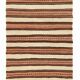 Vintage Kilim Strié Crème & Terracotta, Petit Tapis Boho 104x64 cm
