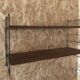 Vintage two-tier wall shelf string