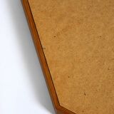 Very nice 1960s octagonal teak wall mirror | 45cm